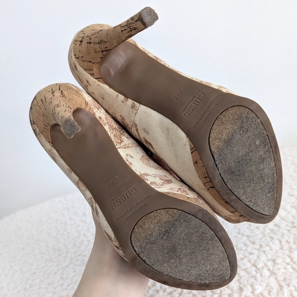 Guess by Marciano Animal Print PeepToe High Heel Platform - Picture 6 of 11